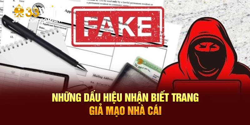 Những dấu hiệu nhận biết trang giả mạo nhà cái