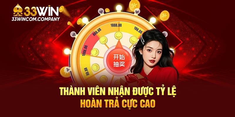 Thành viên nhận được tỷ lệ hoàn trả cực cao